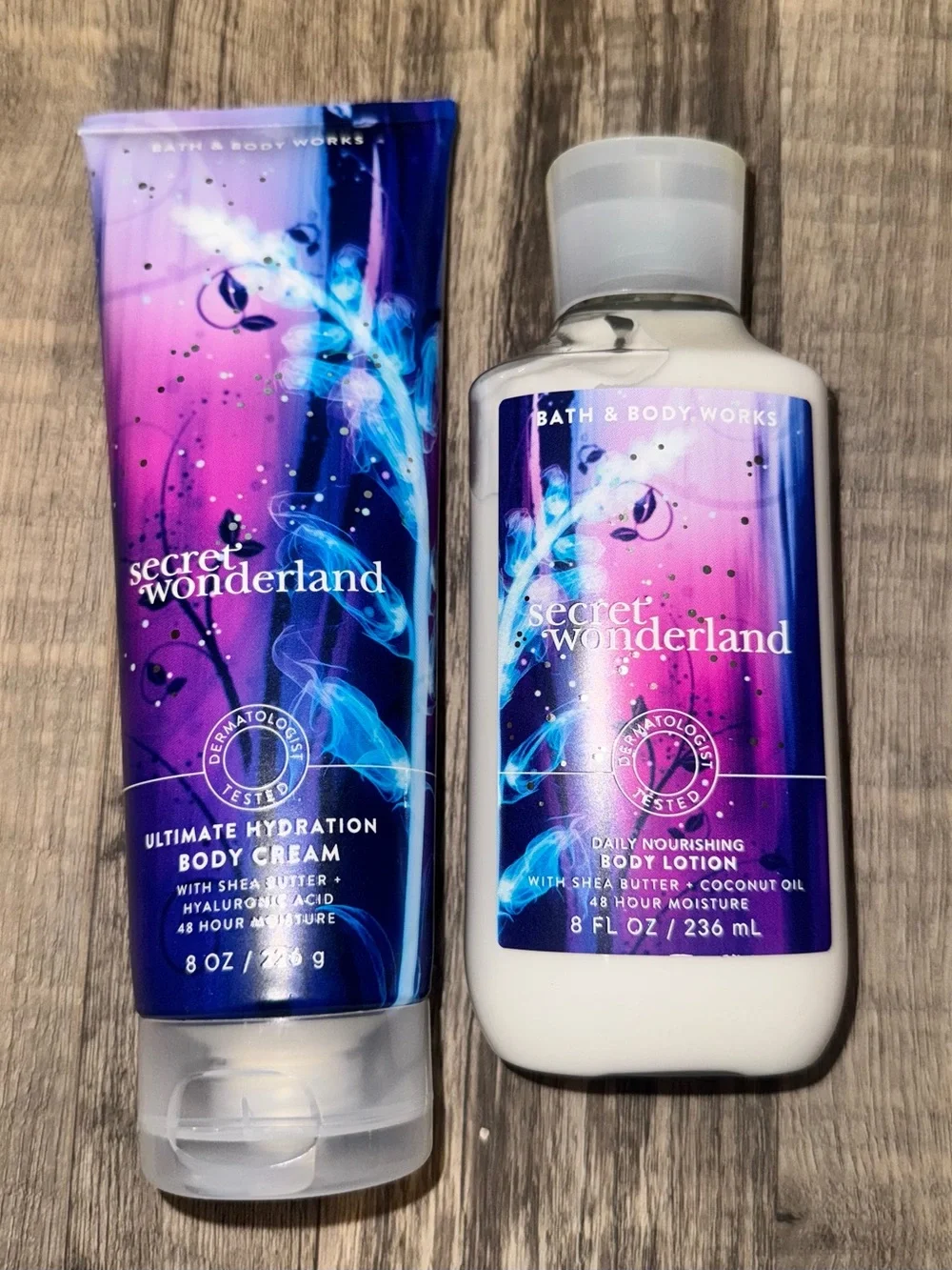 Bath & Body Works Secret Wonderland Hydrating Body Cream & Lotion - Purple, Blue